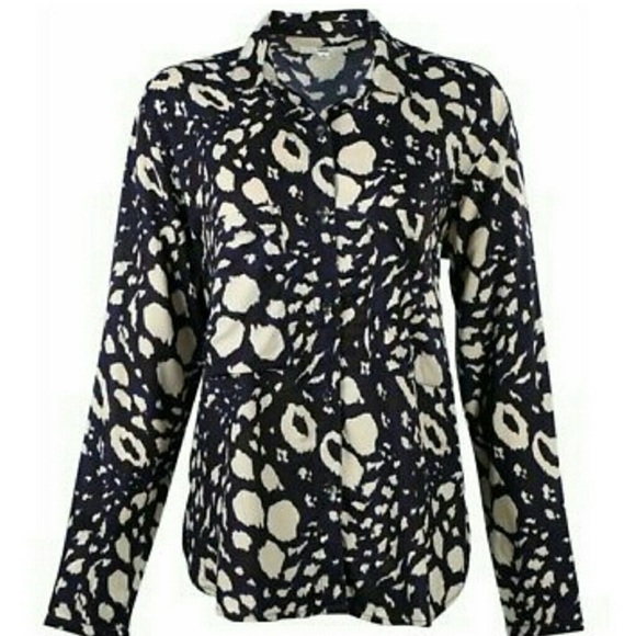 Vans San Juan Button Down cutout back oversized blouse - Picture 3 of 7